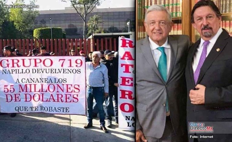 Ex trabajadores mineros le recuerdan al Presidente AMLO su compromiso de llamar a cuentas a Napoleón Gomez Urrutia