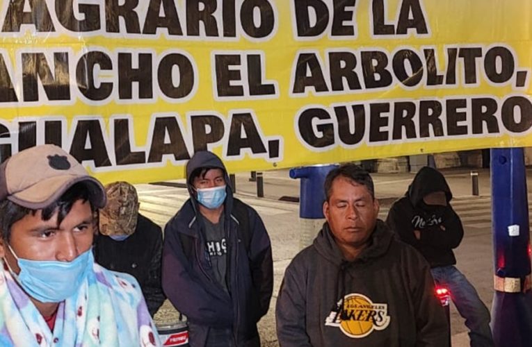 En el Zócalo de CdMx, manifestantes de Guerrero protestan por conflictos agrarios