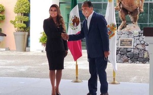 Héctor Astudillo y Evelyn Salgado se reúnen previo a cambio de gobierno en Guerrero