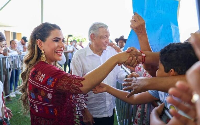 Evelyn Salgado y AMLO refuerzan transformación en Guerrero