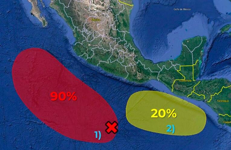 Probabilidades de 90% de ciclón en Acapulco