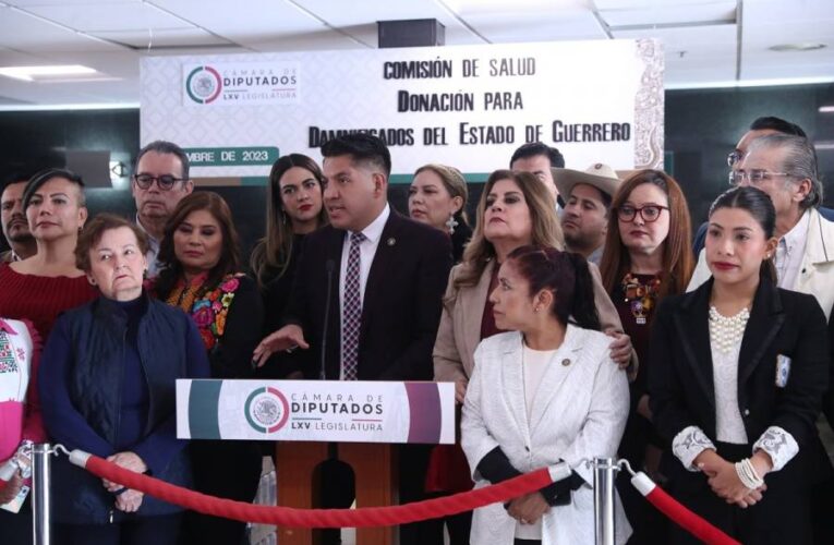 Donaciones a damnificados por parte de la Comisión de Salud en Guerrero